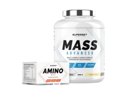 Programa De Massagem Para Iniciantes Mass Advanced 2,5kg Creme Baunilha Amino Max Superset Nutrition