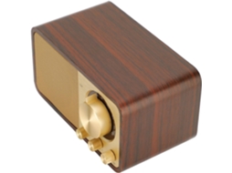 Caixa De Som Bluetooth Com Design Retrô Em Madeira, Leve E Portátil Com Cabo De Dados, Ideal Para Ca Gokoco