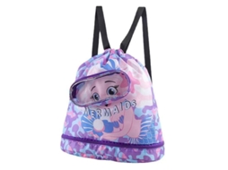 Bolsa de natação infantil com compartimentos para itens secos e com sistema MOLLE, bolsa de praia, bolsa de armazenamento para atividades ao ar livre.