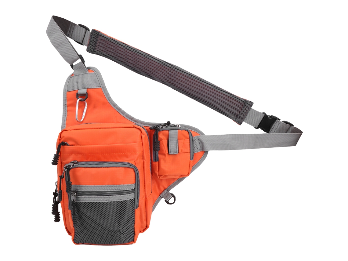Bolsa Cintura Pesca Outdoor Laranja Canvas
