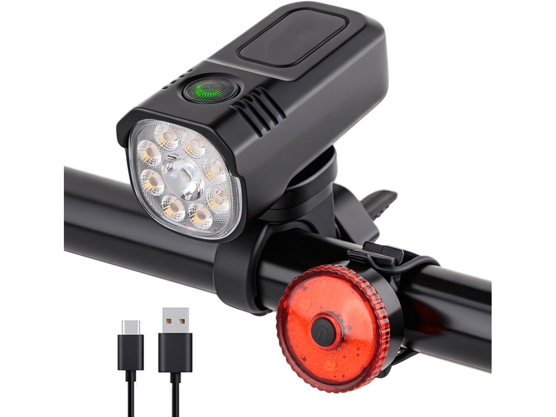 Luz De Bicicleta 2500 Lúmens Para Pedalar À Noite, Farol E Lanterna