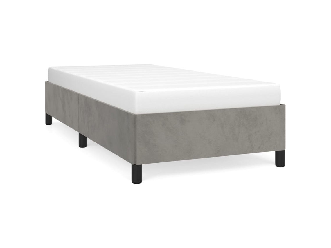Bed Frame, Bed Frames Vidaxl Cinzeto Veludo (90 X 200 Cm)