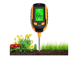 Medidor De Umidade Do Solo 4 Em 1 Visor Lcd Digital Temperatura Da Planta Aquaforge