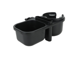 Mali bandeja de Lanches 3 em 1 para Carrinho de Bebê com Suporte para Copo Anti deslizante Universal Preto