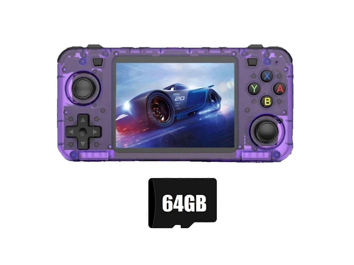 Console De Videogame Portátil Retrô R36h De 64 Gb, Mais De 20.000 Jogos, Linux, Videogame Portátil De Bolso De 3,5 Polegadas Para Crianças Ly Ebike