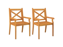 Dining Chair, Dining Chairs Vidaxl Marrom Madeira De Acácia (n/a)