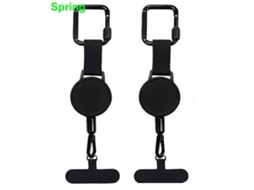 Kit Com 2 Suportes Retráteis Antifurto Para Celular, Alça Para Celular Com Clipe Para Cinto.