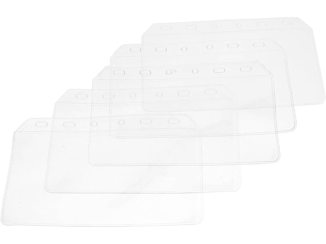 Pastas Plásticas Luxshiny Para Documentos, 6 Furos, Pacote Com 5 Unidades, Tamanho A7, Com Bolso Decorativo Para