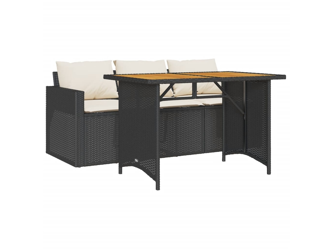 Garden Dining Set, Garden Dining Sets Vidaxl Preto Rattan / Vime (n/a)