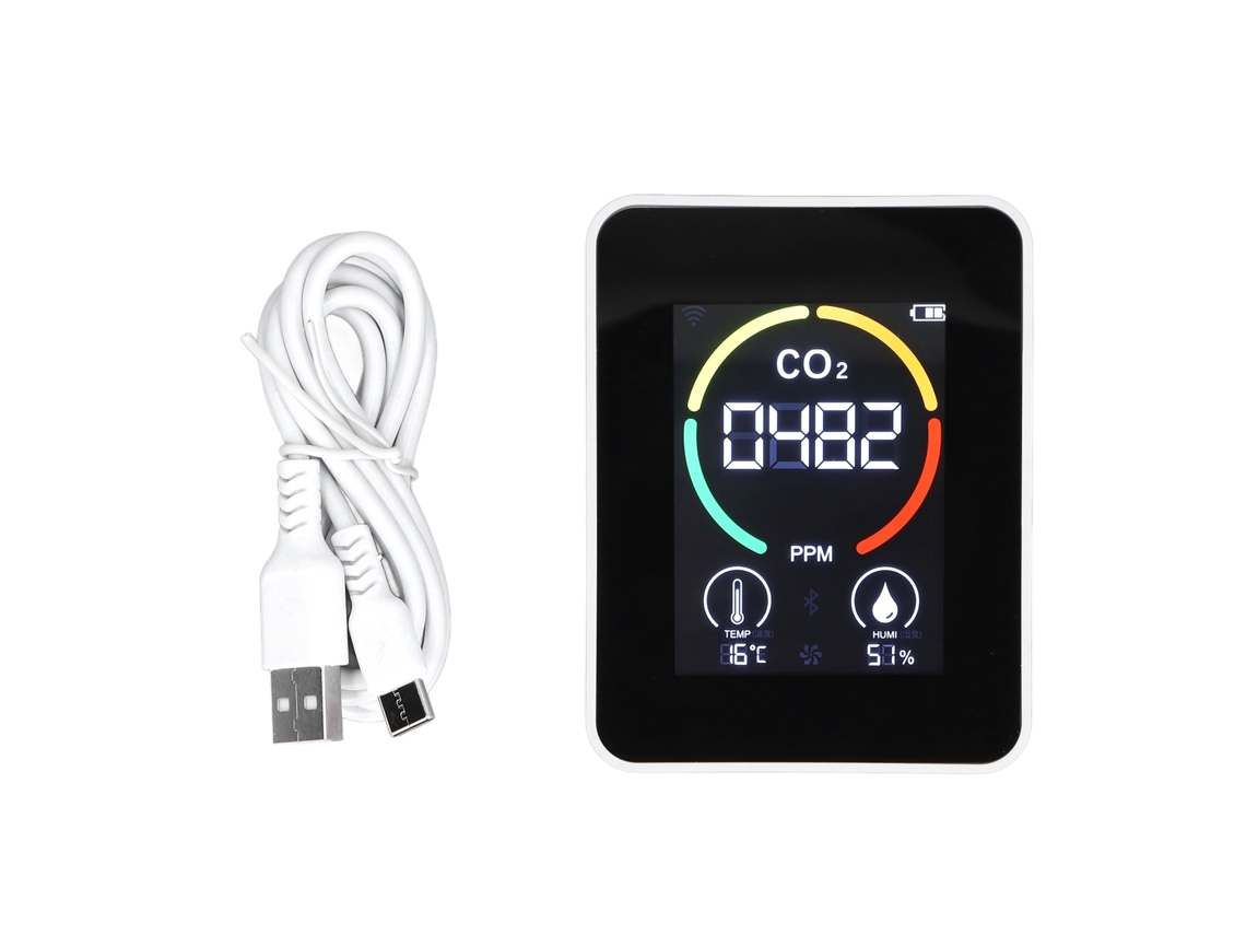Detector de Co2 Zn Mt03 com Sensor de Temperatura e Umidade S/MARCA