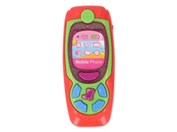 Brinquedo Telefone Infantil Com Música E Luzes Design Cartoon Educativo Interativo Vermelho