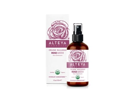 Alteya Organic Bulgarian Rose Water 120ml (Amber Glass Spray Bottle)