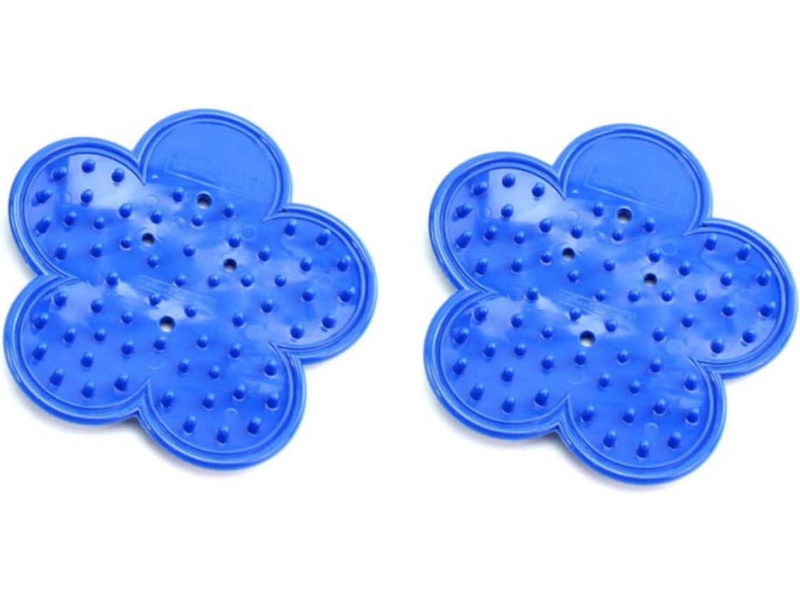 Conjunto De 2 Prendedores De Flores De Plástico Azul Com Formato De Espinho | Flexíveis E Fáceis De Usar