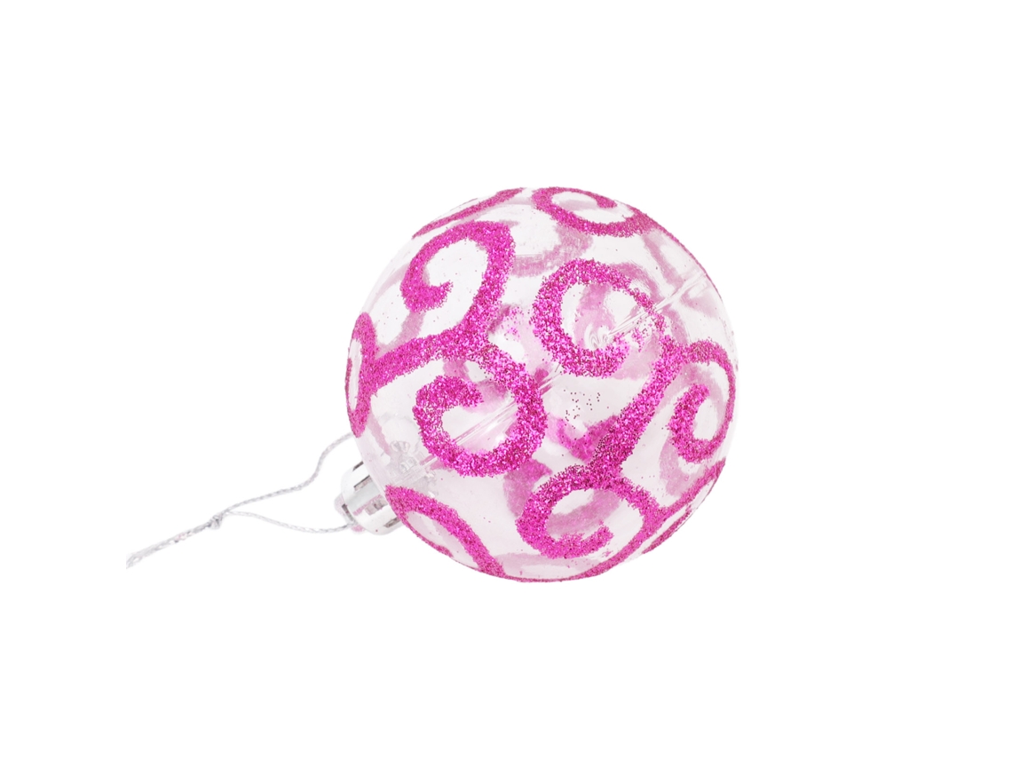 Conjunto De Bolas De Natal (edição Roxa Pintada Transparente) Eoocoo