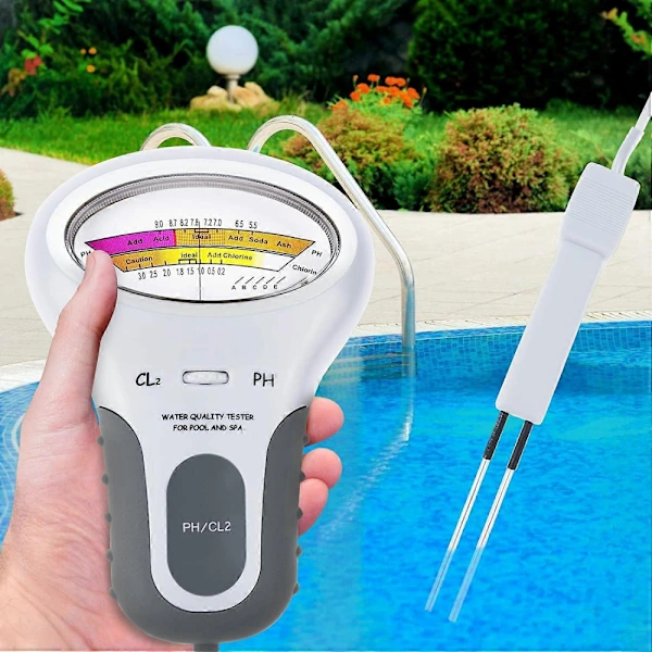 Medidor De Cloro E Ph 2 Em 1 Para Piscinas, Analisador De Nível Cl2 Para Teste E Monitoramento Da Qualidade Da Água De Spas, Seb