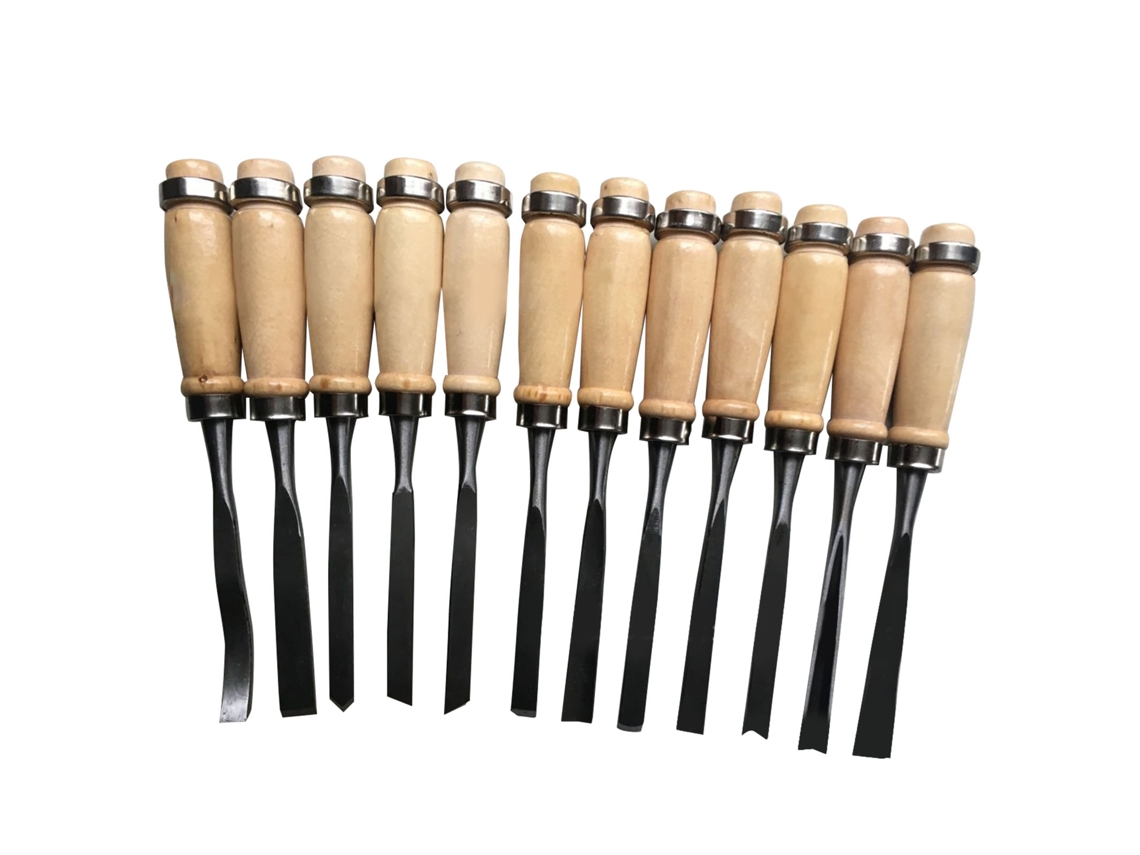 Conjunto De Gaiolas De Carving Em Madeira 12pcs Com Grip Confortável E Portátil Para Carving Manual