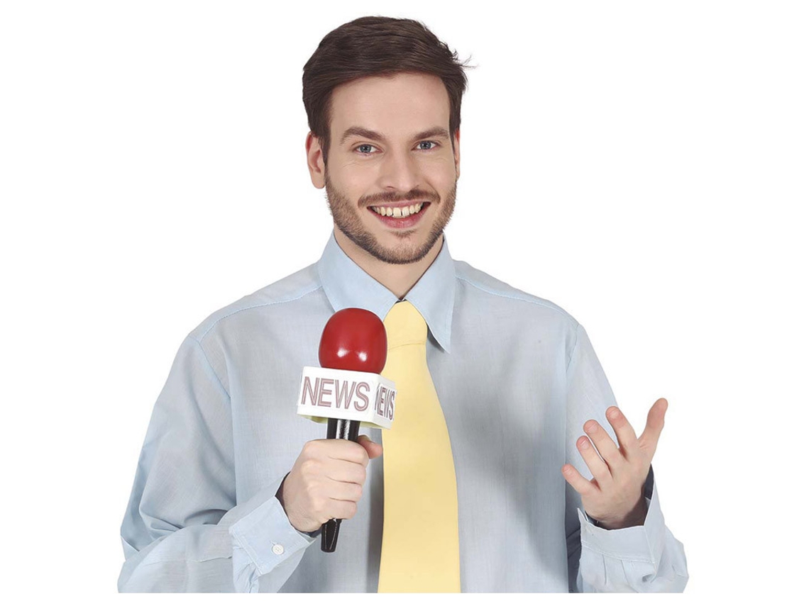 Adereço GUIRCA Microfone Repórter De 25Cm
