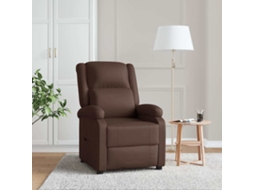 Vidaxl Poltrona Reclinável Couro Artificial Castanho