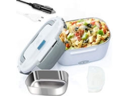 Lancheira Elétrica Portátil, Tecnologia De Aquecimento Ptc Atualizada 3 Em 1 Uso, Para Carro/casa Com Recipiente De Aço Inoxidável Removível E Bolsa D