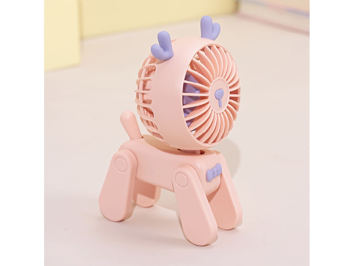 Ventilador com base de carregamento USB, roxo