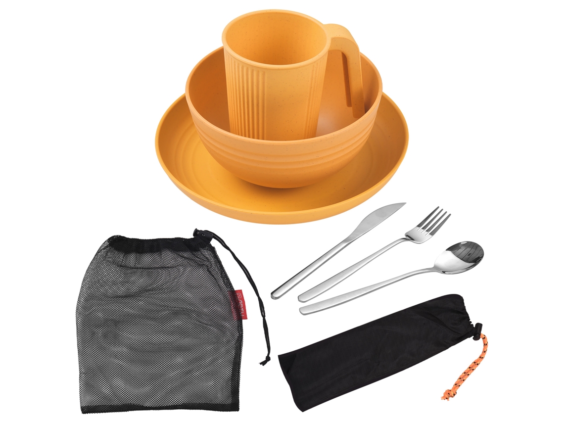 Kit de Utensílios de Camping Portátil para 1