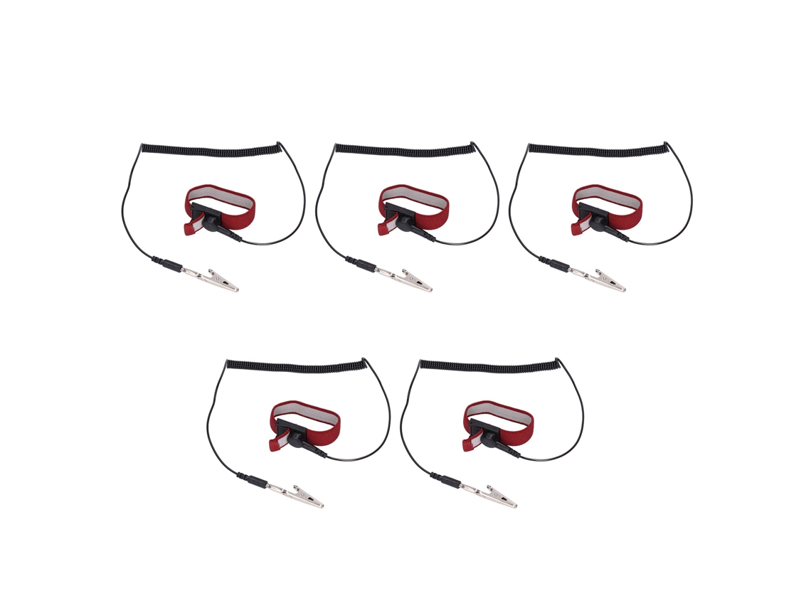 5 Peças De Pulseira Antiestática Esd Para Kit De Manutenção Ferramenta De Proteção