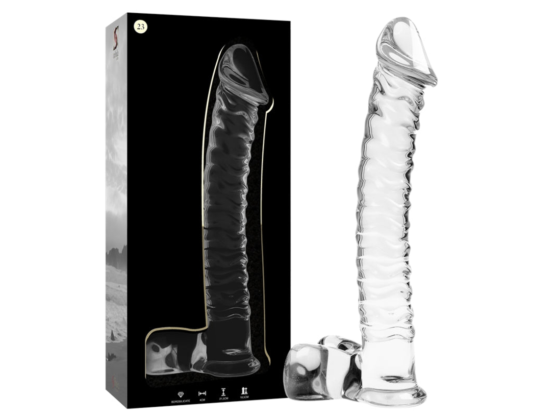 Série Nebula Da Ibiza - Modelo 23 Dildo De Vidro Borossilicato Rosa 21,5 Cm -o- 4 Cm -