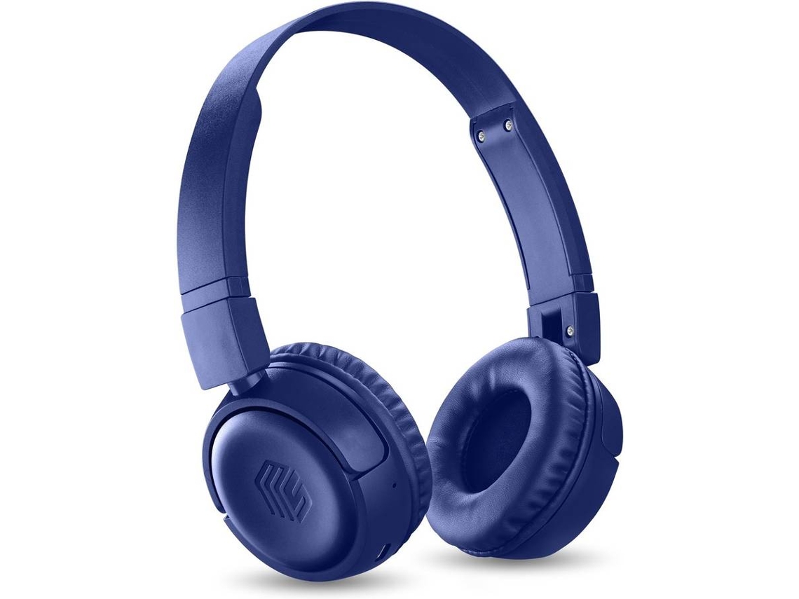 Auscultadores Bluetooth MUSIC SOUND Vibed (On Ear - Microfone - Azul)