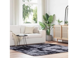 Vidaxl Tapete Shaggy De Pelo Alto Navarra 200x200 Cm Cinzento-escuro