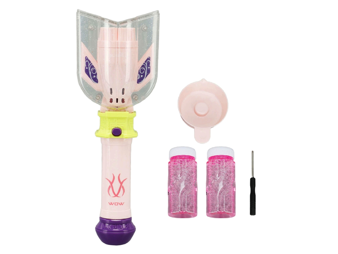 Máquina De Burbujas Com 8 Orifícios, Luz Colorida E Música Otima, Vara Para Crianças Com Solução De Burbujas