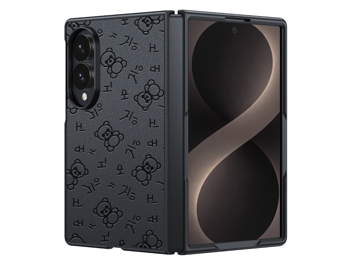 Capa Para Samsung Galaxy Z Fold8, Capa Protetora Ultrafina Em Couro Pu Gertiz (urso)
