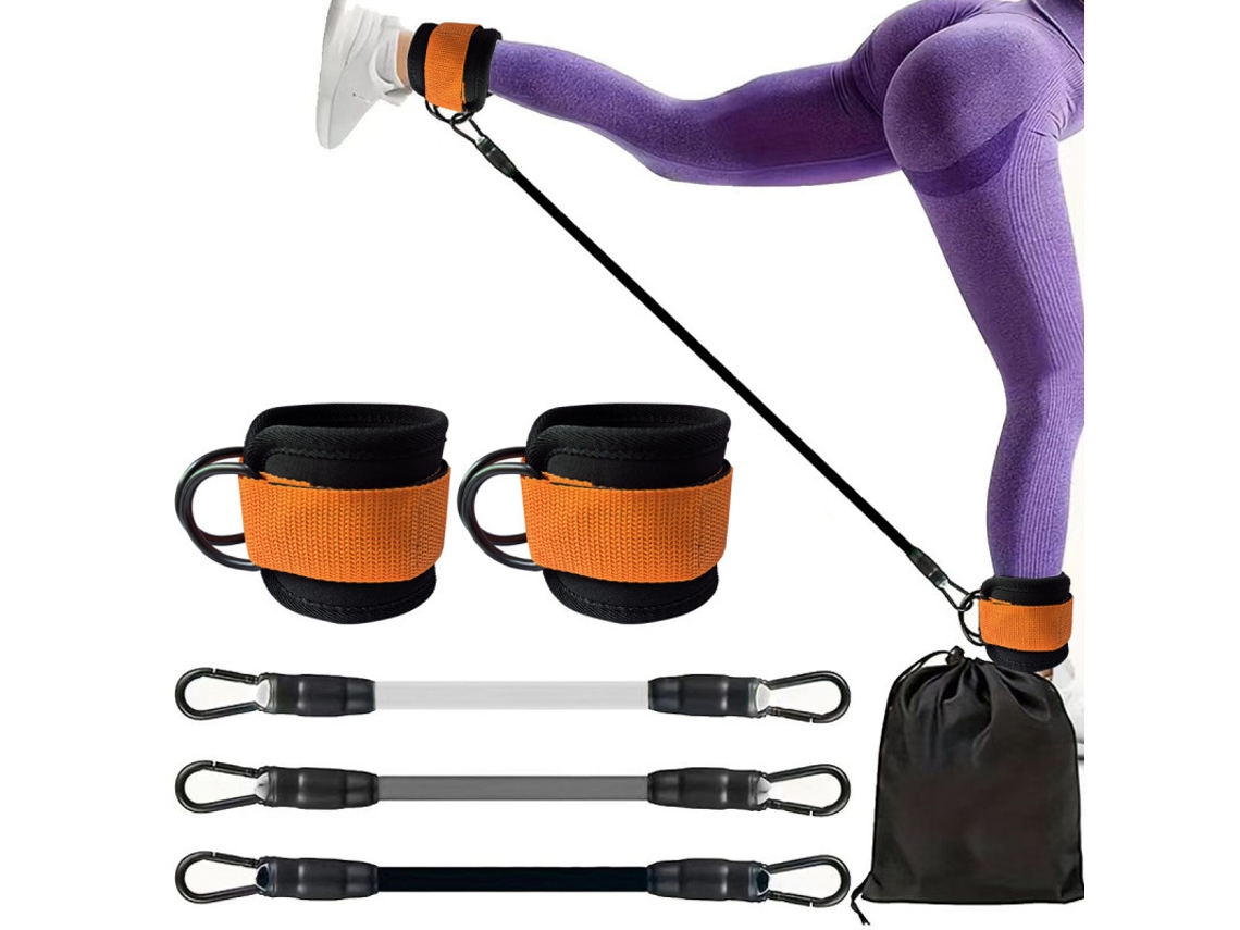 Elásticos De Tornozelo Com Cintas Glúteos Treino Com Bolsa - Laranja - Eifson