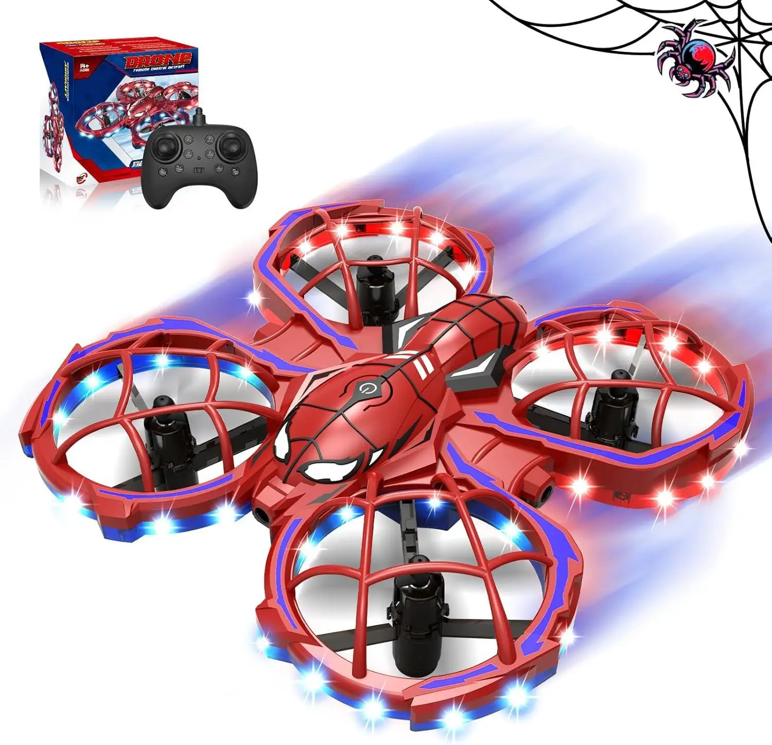 Drone Aranha , 3 Modos de Velocidade, com Função de Desvio de Obstáculos. MDUG (vermelho)