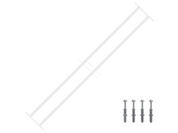 Vidaxl Grade De Segurança Para Janelas Com 2 Barras Cruzadas 93-174 Cm
