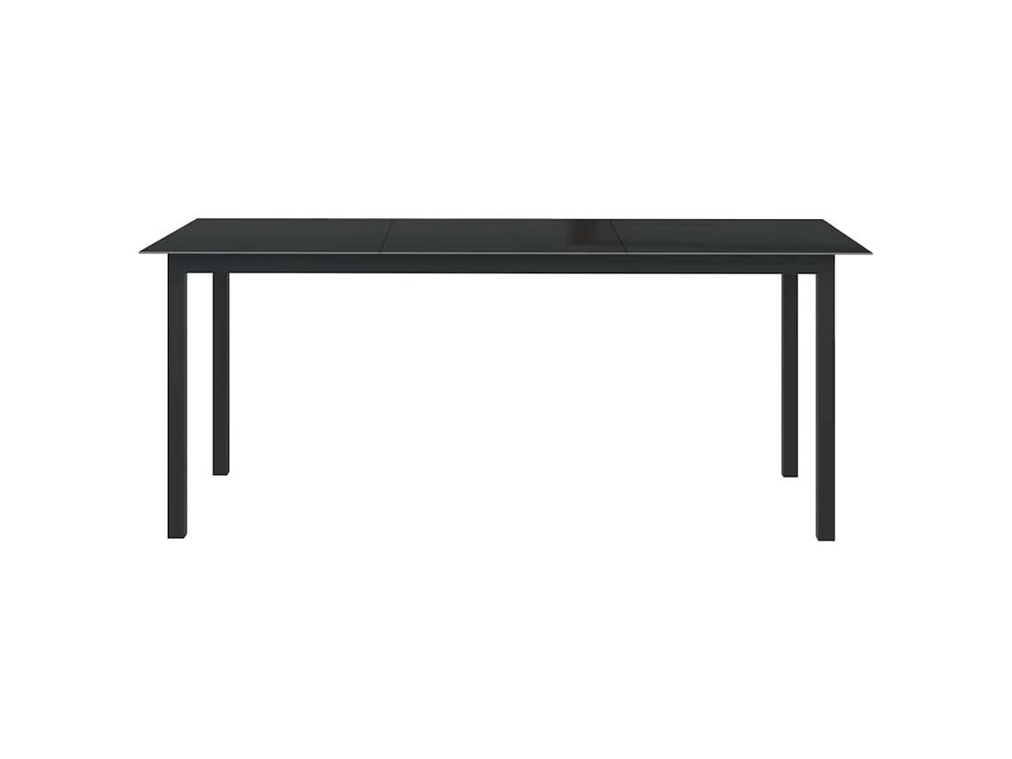 Maison Exclusive - Mesa De Jardim Em Alumínio E Vidro 190x90x74 Cm Preto