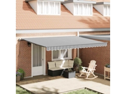 Vidaxl Toldo Retrátil Automático 450x300 Cm Antracite E Branco