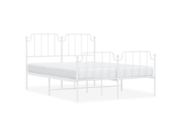 Bed Frame, Bed Frames Vidaxl Branco Aço (135 X 190 Cm)