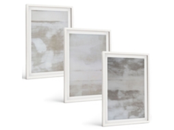 Conjunto De Pinturas Texturas Desgastadas, Moderno Moldura Branca Imagens Para Um Quarto Infantil Espelharte (3 Piezas De 40x60 Cm)