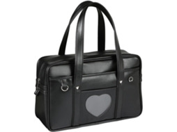 Bolsa Mensageiro Japonesa Grande, Escolar Portátil Em Couro Pu Com Zíper E Orifício Para Fone De