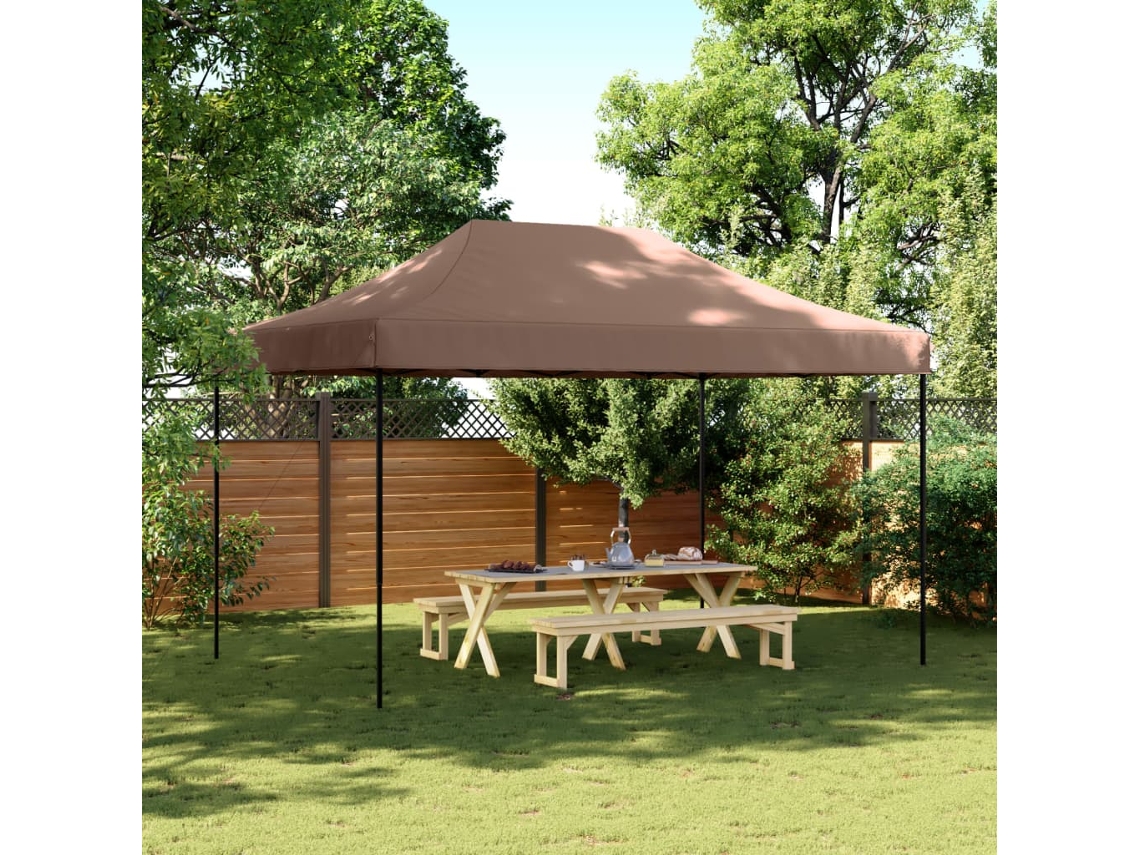 Vidaxl Tenda Para Festas Pop-up Dobrável 440x292x315 Cm Castanho