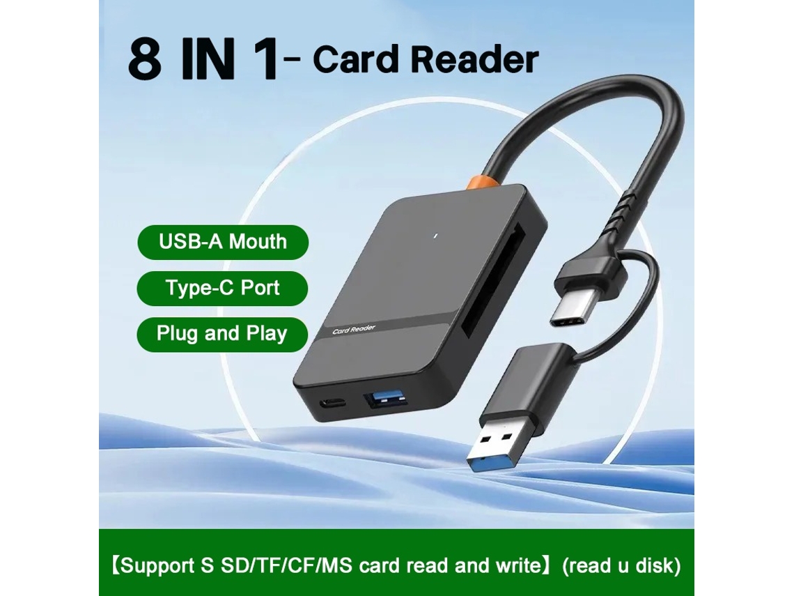 Lurelia Hub Usb 3.0 8 Em 1, Compactflash/cf/microsd