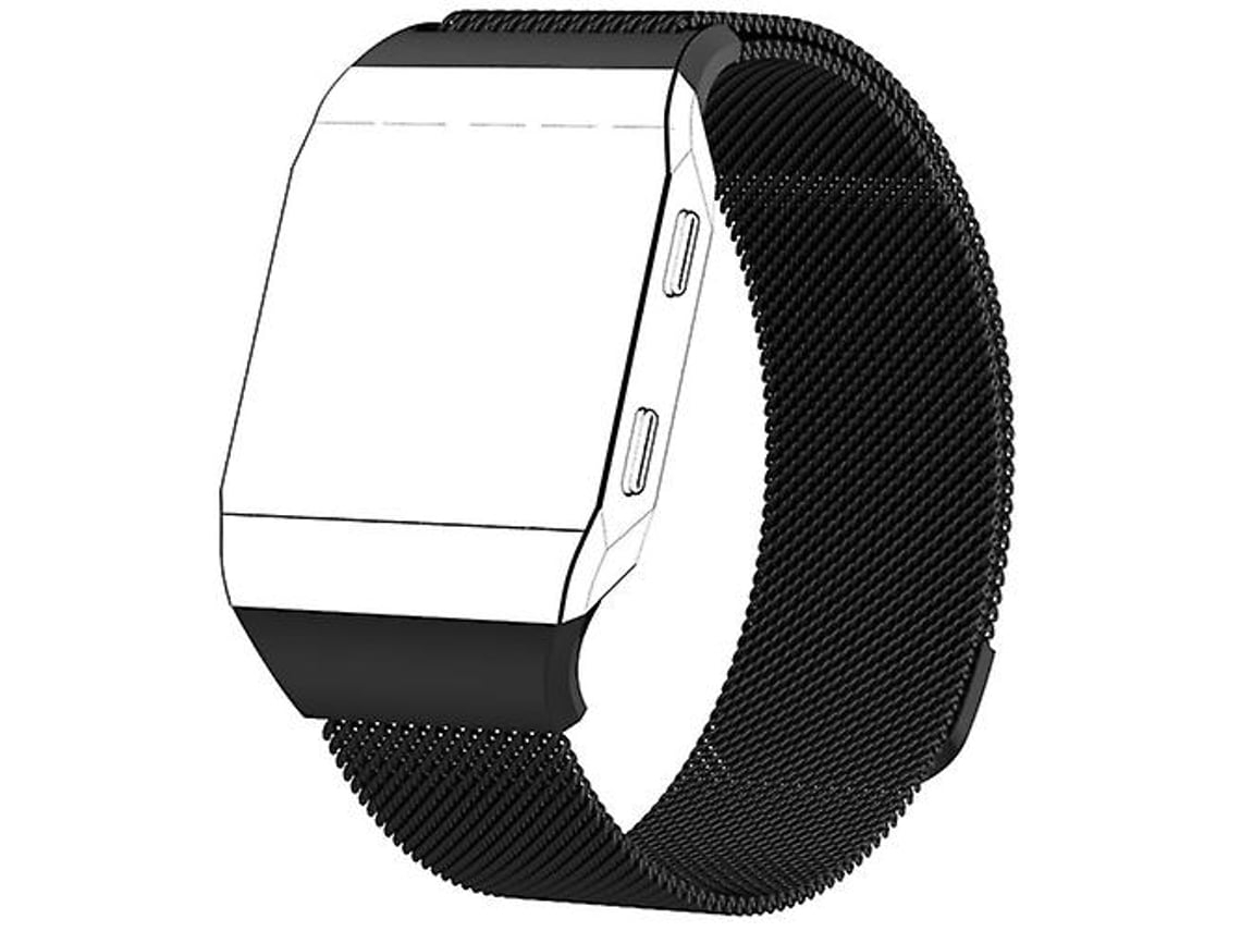 Pulseira Milanesa, Compatível Com Fitbit Ionic, Grande, 24 X 2, Cm, Preta