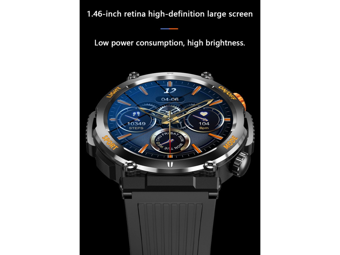 Smartwatch Tela Grande de Alta Definição de 1,46 Polegadas Ip67 À Prova ...