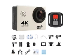 Câmera de Ação Wifi Ultra Hd 4k de 2 Polegadas a 30 Fps, À Prova D'água MDUG (branca 64gb)