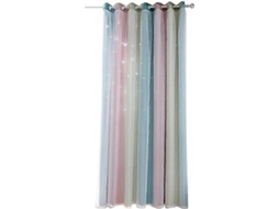 Cortinas Blackout Com Isolamento Térmico E Estrelas 100 Poliéster, Para Sala De Estar, Quarto, Quarto Infantil, Rosa, 1 Peça C 134 Cm X A 240 Cm