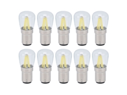 2026 10 Peças de Lâmpada B15d 2w 6500k Luz Branca para Candelabros, Lâmpadas de Parede, Mesa 24v Ac/dc Acessório de Iluminação Residencial