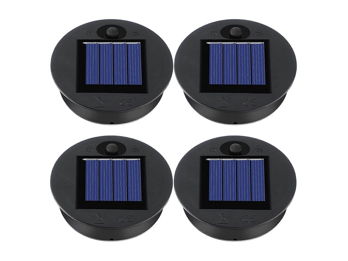 Omni-4 Peças De Tampa De Substituição Para Luz Solar Exterior Lâmpada Suspensa Redonda Peças De Luz Solar Plástico Metal Impermeável Como Se Muestra