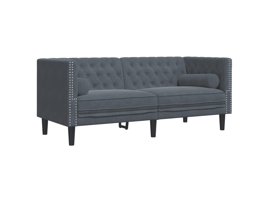 Chesterfield Sofa, Chesterfield Sofas Vidaxl Cinzeto Veludo (n/a)