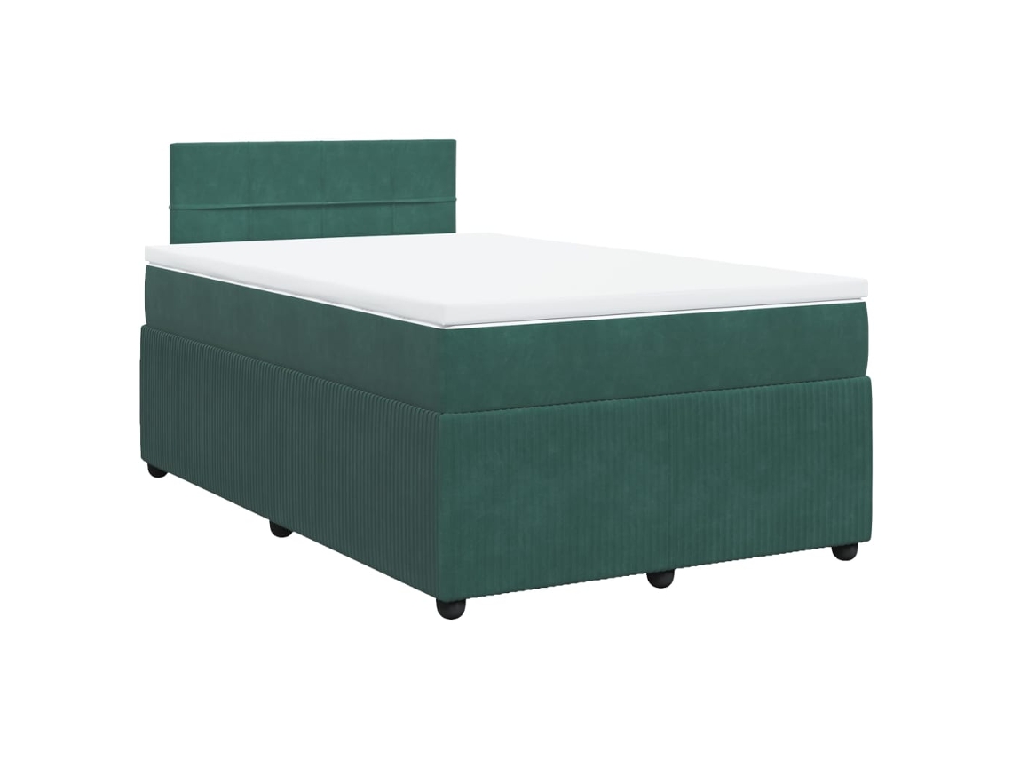 Box Spring Bed, Box Spring Beds Vidaxl Verde Veludo (120 X 190 Cm)