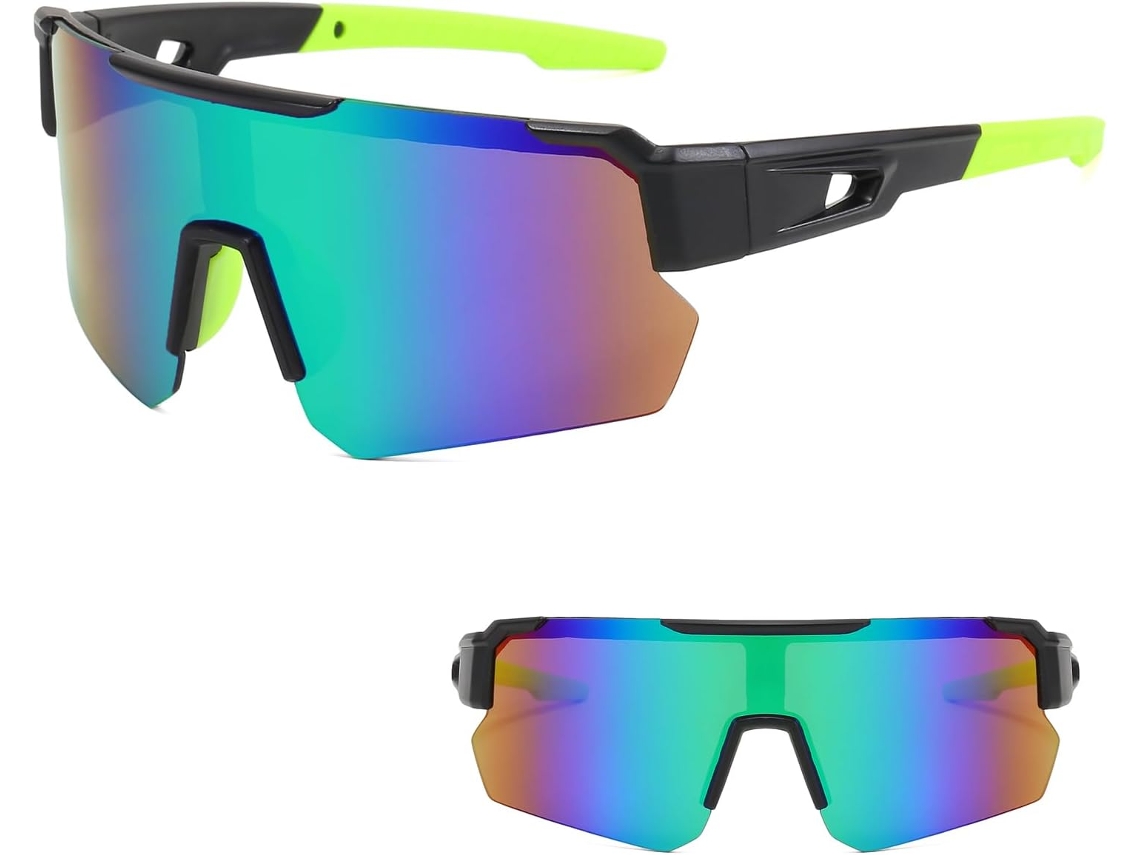 Óculos De Sol Polarizados Para Ciclismo Para Homens E Mulheres Proteção Uv Óculos De Sol Para Esportes Ao Ar Livre Preto Verde